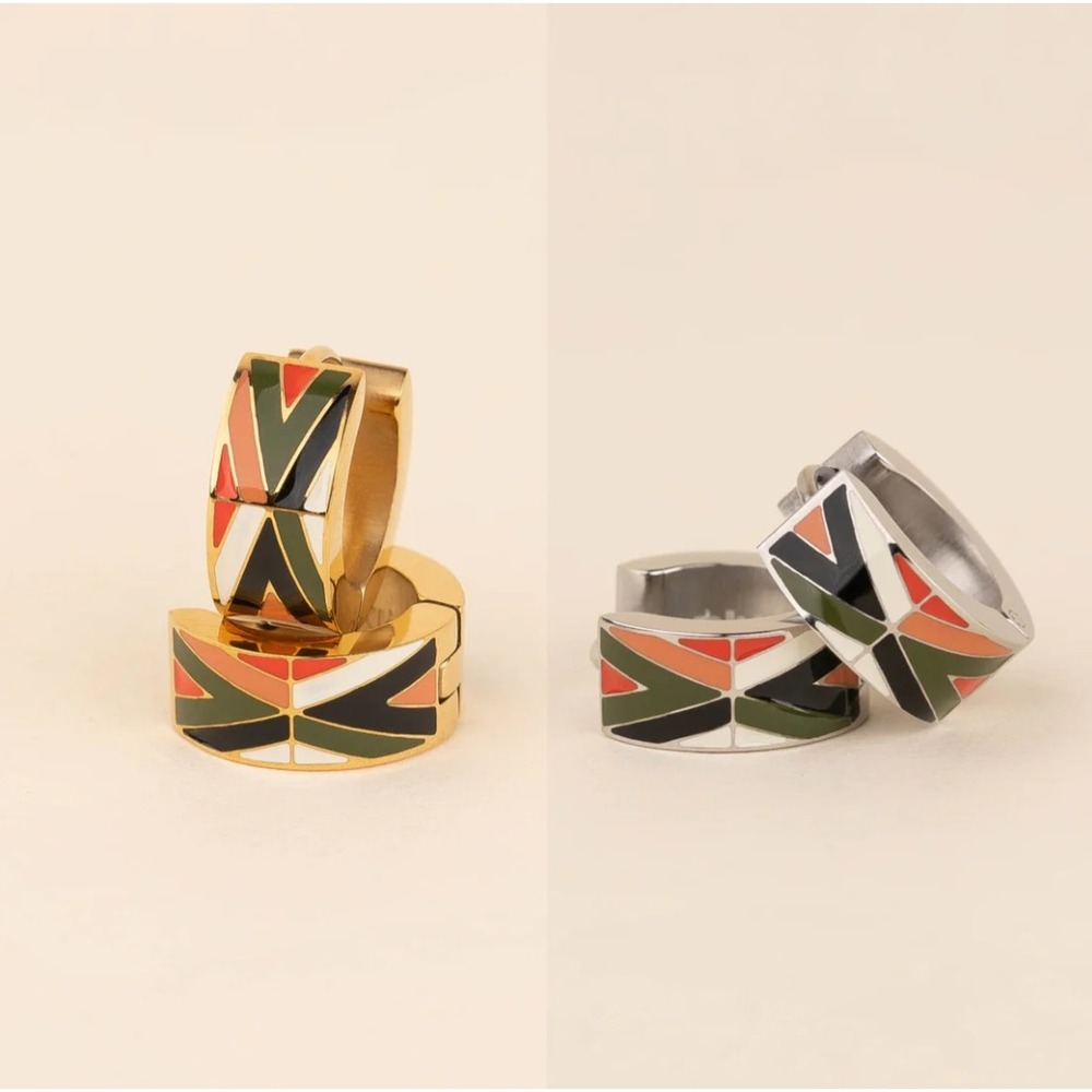Oh Clem Mid Mod Super Chunky Huggie Hoop Earrings